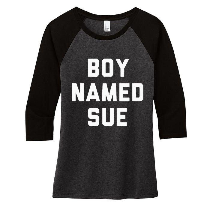 Boy Named Sue Tank Country Music Festival Classic Country Women's Tri-Blend 3/4-Sleeve Raglan Shirt