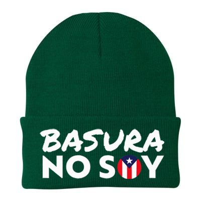 Basura No Soy Puerto Rico Flag IM Not Garbage Spanish 2024 Knit Cap Winter Beanie