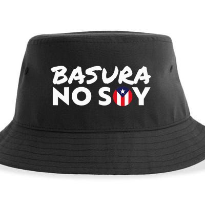 Basura No Soy Puerto Rico Flag IM Not Garbage Spanish 2024 Sustainable Bucket Hat