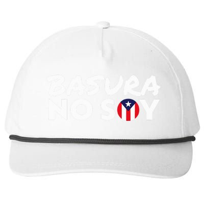 Basura No Soy Puerto Rico Flag IM Not Garbage Spanish 2024 Snapback Five-Panel Rope Hat