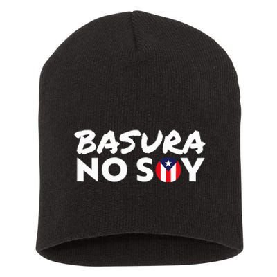 Basura No Soy Puerto Rico Flag IM Not Garbage Spanish 2024 Short Acrylic Beanie