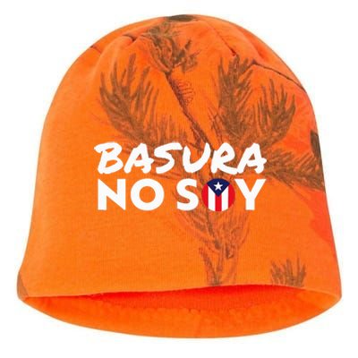 Basura No Soy Puerto Rico Flag IM Not Garbage Spanish 2024 Kati - Camo Knit Beanie