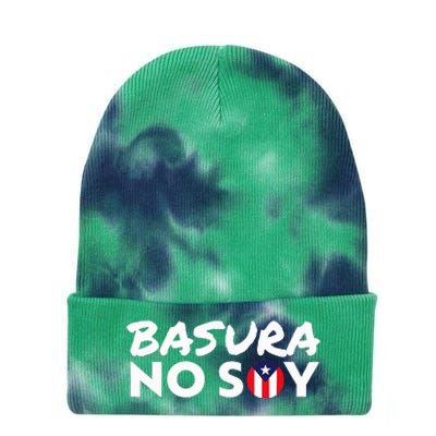 Basura No Soy Puerto Rico Flag IM Not Garbage Spanish 2024 Tie Dye 12in Knit Beanie