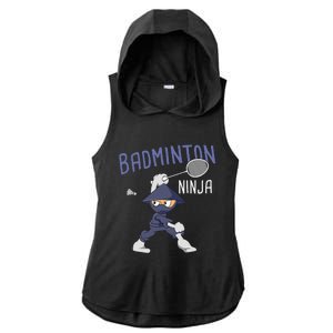 Badminton Ninja Shuttlecock Boy Badminton Ladies PosiCharge Tri-Blend Wicking Draft Hoodie Tank