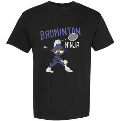 Badminton Ninja Shuttlecock Boy Badminton Garment-Dyed Heavyweight T-Shirt