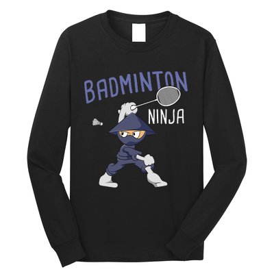 Badminton Ninja Shuttlecock Boy Badminton Long Sleeve Shirt