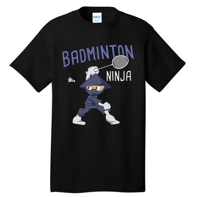 Badminton Ninja Shuttlecock Boy Badminton Tall T-Shirt