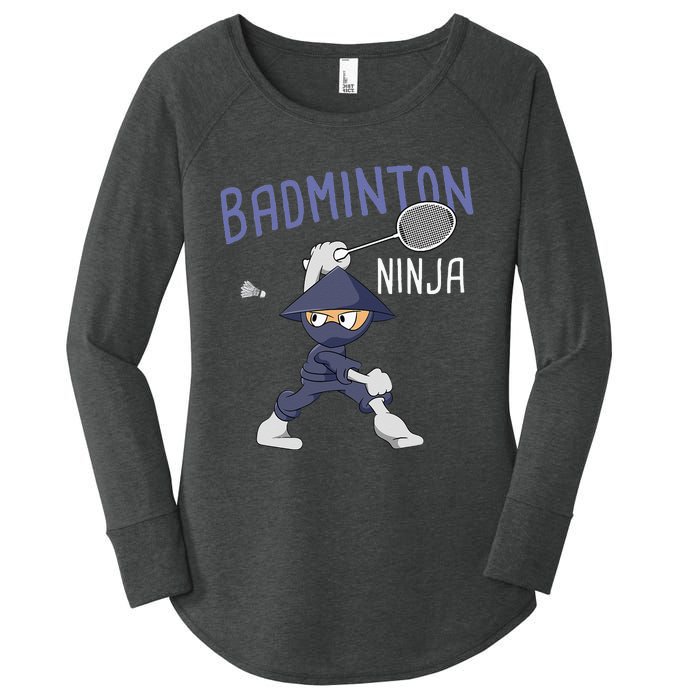 Badminton Ninja Shuttlecock Boy Badminton Women's Perfect Tri Tunic Long Sleeve Shirt