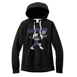 Badminton Ninja Shuttlecock Boy Badminton Women's Fleece Hoodie