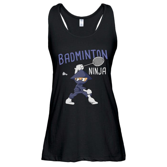 Badminton Ninja Shuttlecock Boy Badminton Ladies Essential Flowy Tank