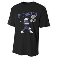 Badminton Ninja Shuttlecock Boy Badminton Performance Sprint T-Shirt