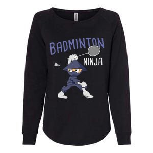 Badminton Ninja Shuttlecock Boy Badminton Womens California Wash Sweatshirt