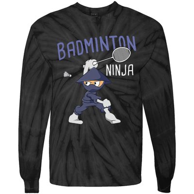 Badminton Ninja Shuttlecock Boy Badminton Tie-Dye Long Sleeve Shirt