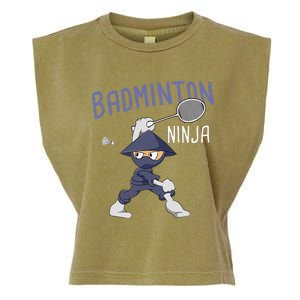 Badminton Ninja Shuttlecock Boy Badminton Garment-Dyed Women's Muscle Tee