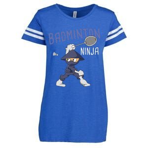 Badminton Ninja Shuttlecock Boy Badminton Enza Ladies Jersey Football T-Shirt