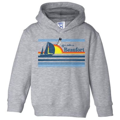 Beaufort North South Carolina NC SC Gift Beach Retro Vintage Toddler Hoodie