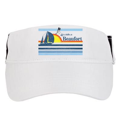 Beaufort North South Carolina NC SC Gift Beach Retro Vintage Adult Drive Performance Visor