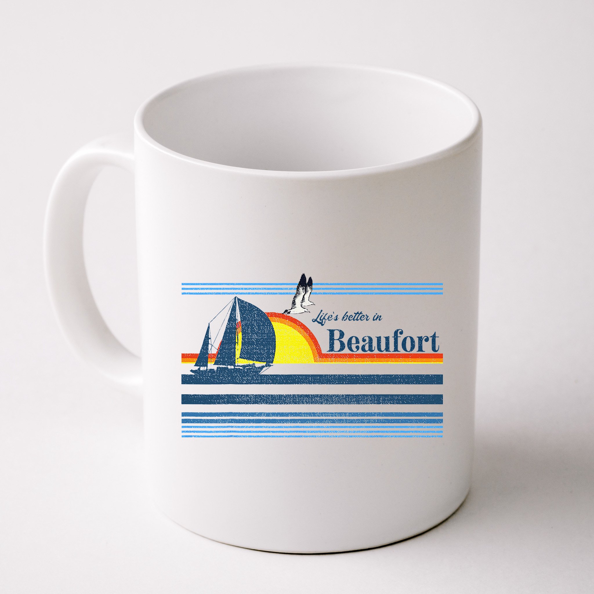 Beaufort North South Carolina NC SC Gift Beach Retro Vintage Mug