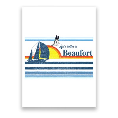 Beaufort North South Carolina NC SC Gift Beach Retro Vintage Poster