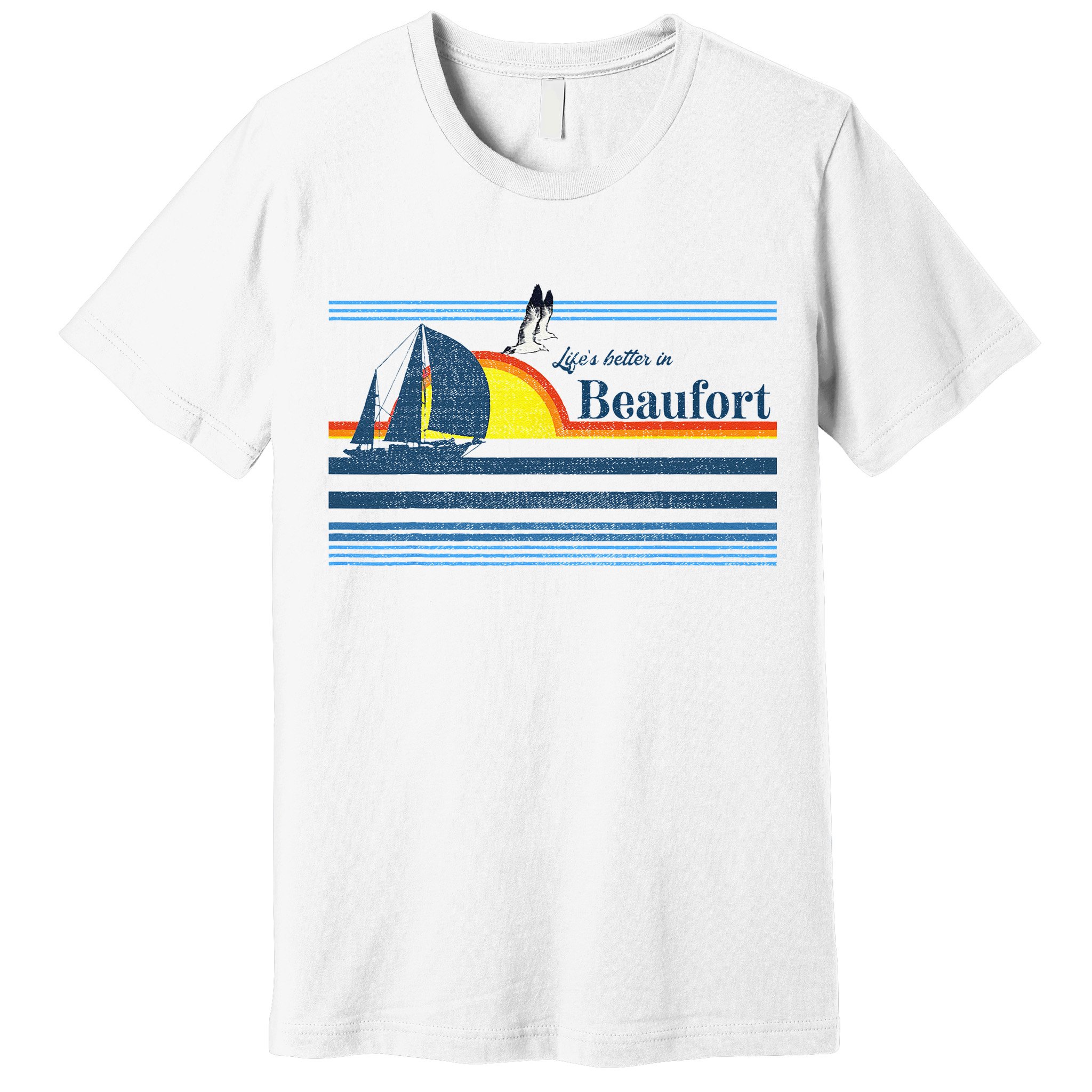 Beaufort North South Carolina NC SC Gift Beach Retro Vintage Premium T-Shirt