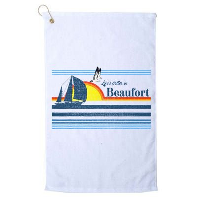 Beaufort North South Carolina NC SC Gift Beach Retro Vintage Golf Towel