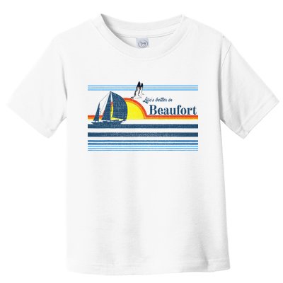 Beaufort North South Carolina NC SC Gift Beach Retro Vintage Toddler T-Shirt