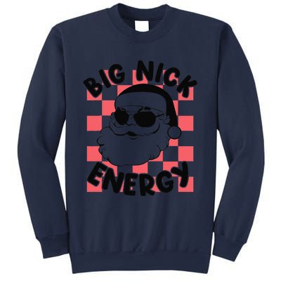 Big Nick Santa Energy Funny Retro Groovy Funny Christmas Sweatshirt