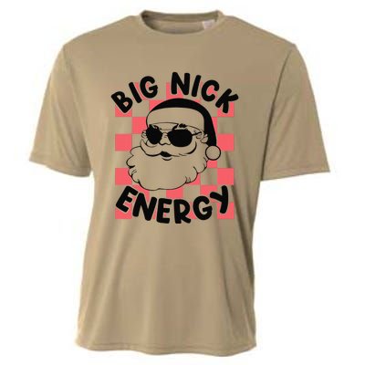 Big Nick Santa Energy Funny Retro Groovy Funny Christmas Cooling Performance Crew T-Shirt