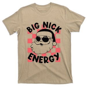 Big Nick Santa Energy Funny Retro Groovy Funny Christmas T-Shirt