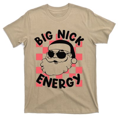 Big Nick Santa Energy Funny Retro Groovy Funny Christmas T-Shirt