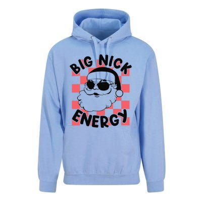 Big Nick Santa Energy Funny Retro Groovy Funny Christmas Unisex Surf Hoodie