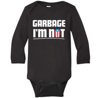 Basura No Soy Puerto Rico Flag Boricua Baby Long Sleeve Bodysuit