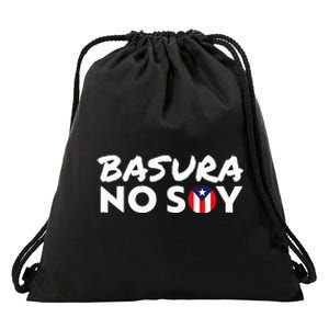 Basura No Soy Puerto Rico Flag IM Not Garbage Spanish 2024 Drawstring Bag