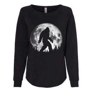 Bigfoot Night Stroll! Cool Full Moon & Trees Sasquatch Womens California Wash Sweatshirt