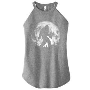 Bigfoot Night Stroll! Cool Full Moon & Trees Sasquatch Women's Perfect Tri Rocker Tank