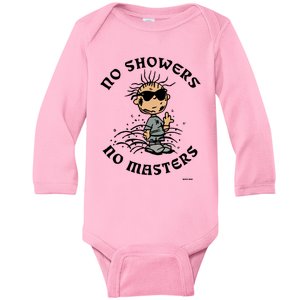 Bosssdog No Showers No Masters Baby Long Sleeve Bodysuit