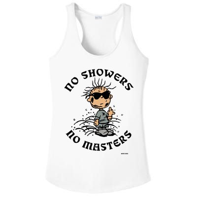 Bosssdog No Showers No Masters Ladies PosiCharge Competitor Racerback Tank