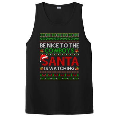 Be Nice To The Cow Santa Is Watching Ugly Christmas Gift PosiCharge Competitor Tank