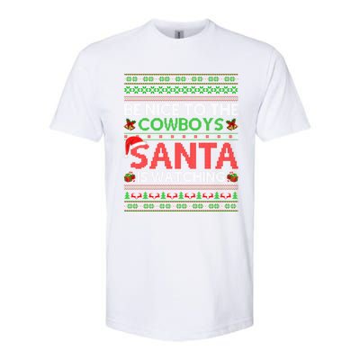 Be Nice To The Cow Santa Is Watching Ugly Christmas Gift Softstyle CVC T-Shirt