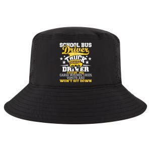 Be Nice To The Bus Driver Funny School Bus Driver Gift Cool Comfort Performance Bucket Hat