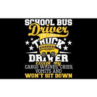 Be Nice To The Bus Driver Funny School Bus Driver Gift Bumper Sticker