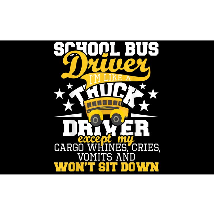 Be Nice To The Bus Driver Funny School Bus Driver Gift Bumper Sticker