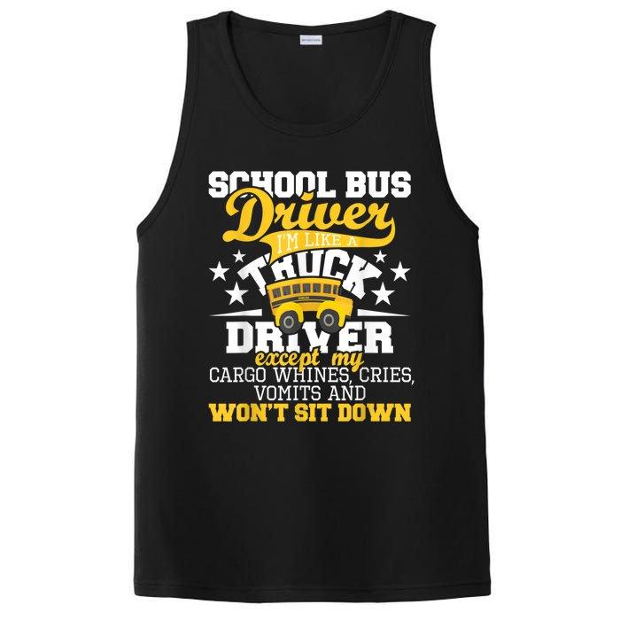 Be Nice To The Bus Driver Funny School Bus Driver Gift PosiCharge Competitor Tank