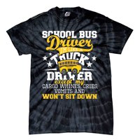 Be Nice To The Bus Driver Funny School Bus Driver Gift Tie-Dye T-Shirt