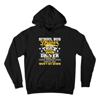 Be Nice To The Bus Driver Funny School Bus Driver Gift Tall Hoodie