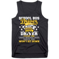 Be Nice To The Bus Driver Funny School Bus Driver Gift Tank Top