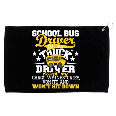 Be Nice To The Bus Driver Funny School Bus Driver Gift Grommeted Golf Towel