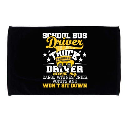 Be Nice To The Bus Driver Funny School Bus Driver Gift Microfiber Hand Towel