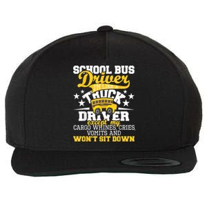 Be Nice To The Bus Driver Funny School Bus Driver Gift Wool Snapback Cap