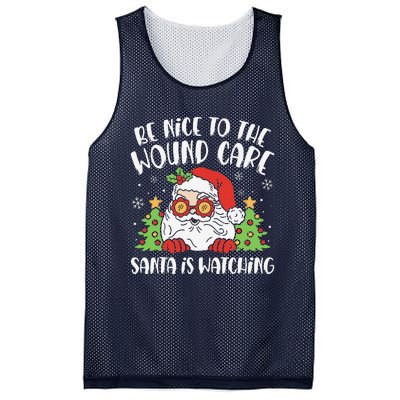 Be Nice To The Wound Care Nurse Santa Is Watching Christmas Mesh Reversible Basketball Jersey Tank